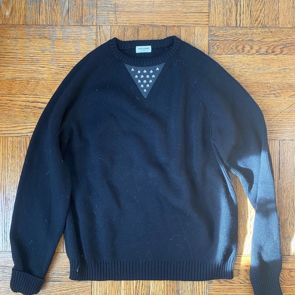 Saint Laurent Black Crewneck Sweater